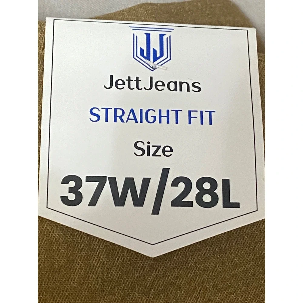 Jett Jeans Mens Straight Fit‎ Brown Casual Pants Chino 37W x 28L NEW